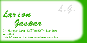 larion gaspar business card